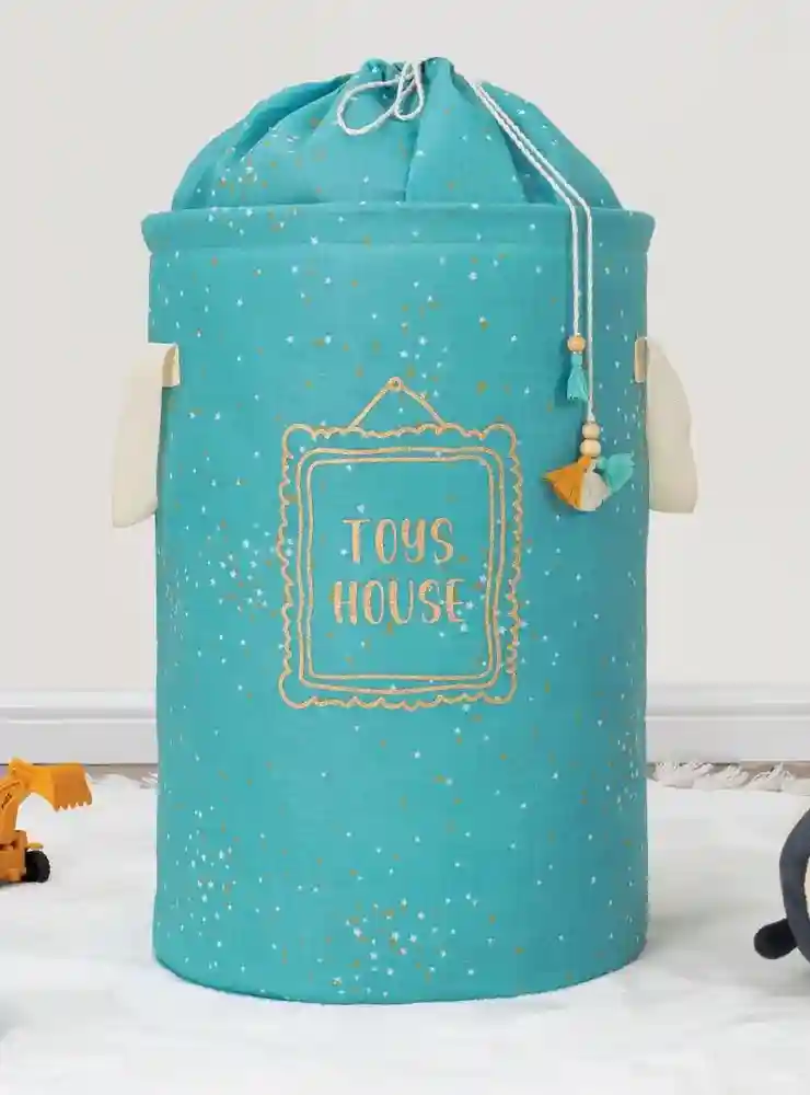 Coș din fetru cu sac pentru copii 31x46cm Albastru