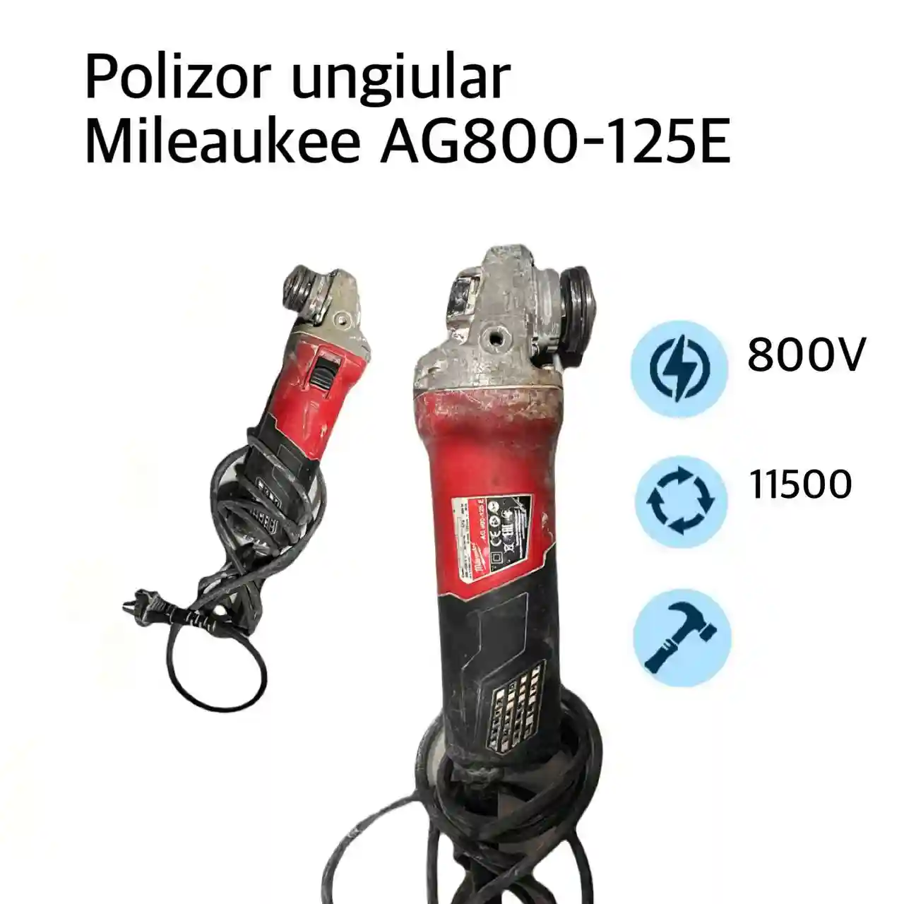 AG800-125E, 125 mm, 800W, ax M14, 4933451211