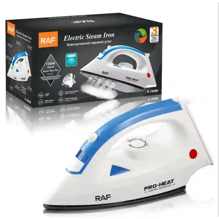 Fier de calcat Raf Electric Steam Iron R.1808B, 1200W, White