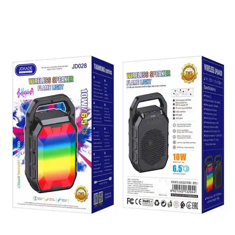 Jokade Party Speaker JD028, 10W, 6.5", Battery 1500mAh, Black