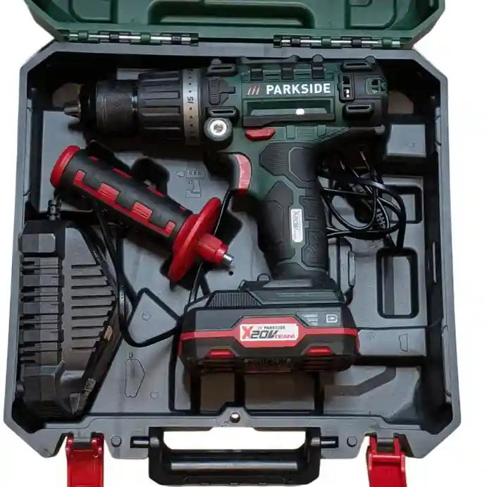 Masina de gaurit cu percutie cu acumulator PSBSA 20-Li C3, Parkside+incarcator.+acumulator