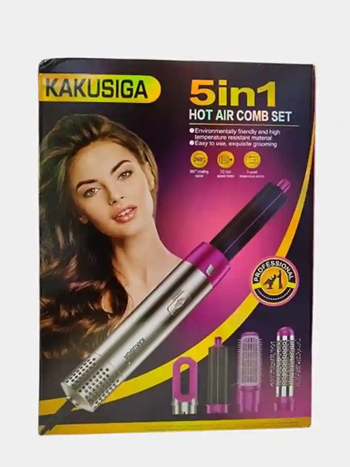 Electric Automatic Curling Hair Styling Set 5in1 KSC-1580, Grey