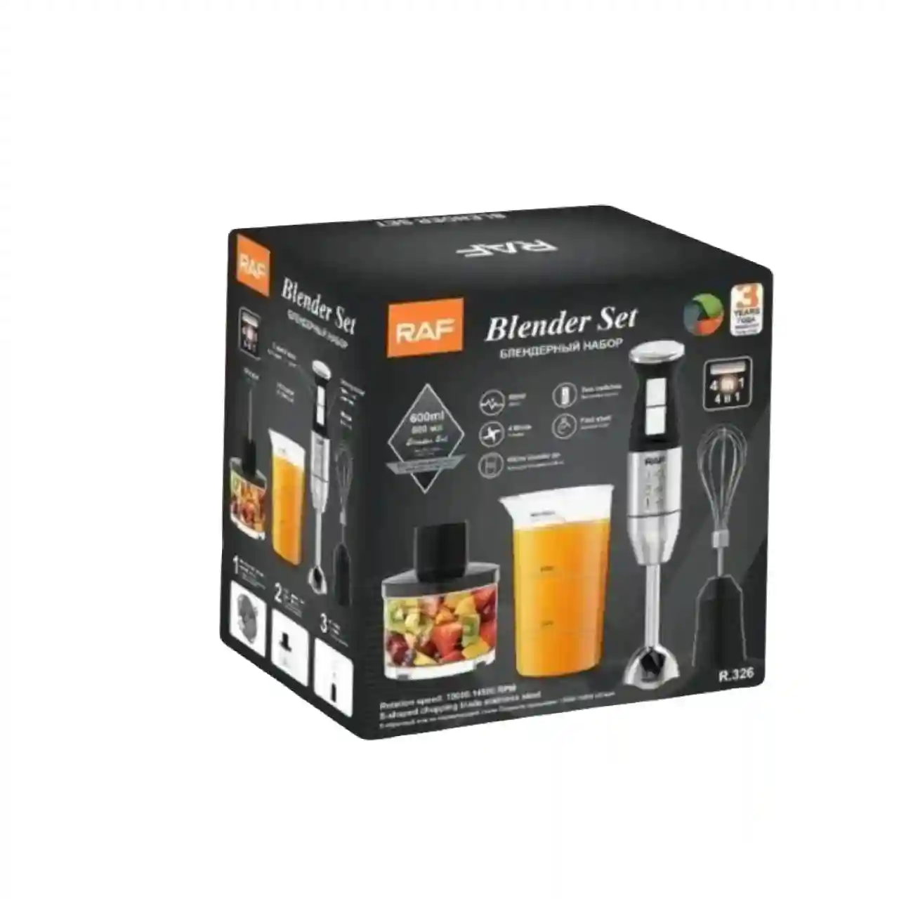 Raf blender set 4in 1 600w