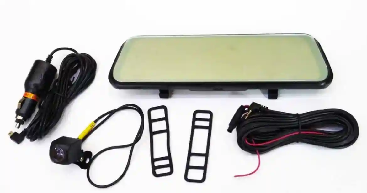 DVR Full-Screen Streaming With 2.5D Front And Rear Dual Lenses, Large Wide-Angle Touch Screen Operation, 10-inch Screen, Black