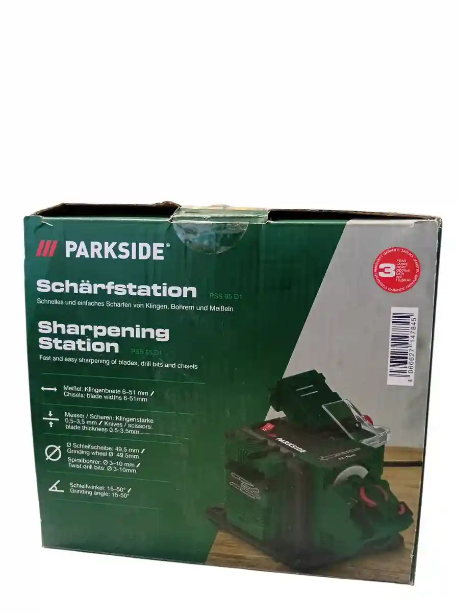Statie de ascutit Parkside PSS 65 D1, 65W, diametru disc 49,5mm