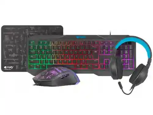 Fury Combo Thunderstreak 3.0 Keyboard+Mouse+Headphones+Mouse Pad+ RU Layout