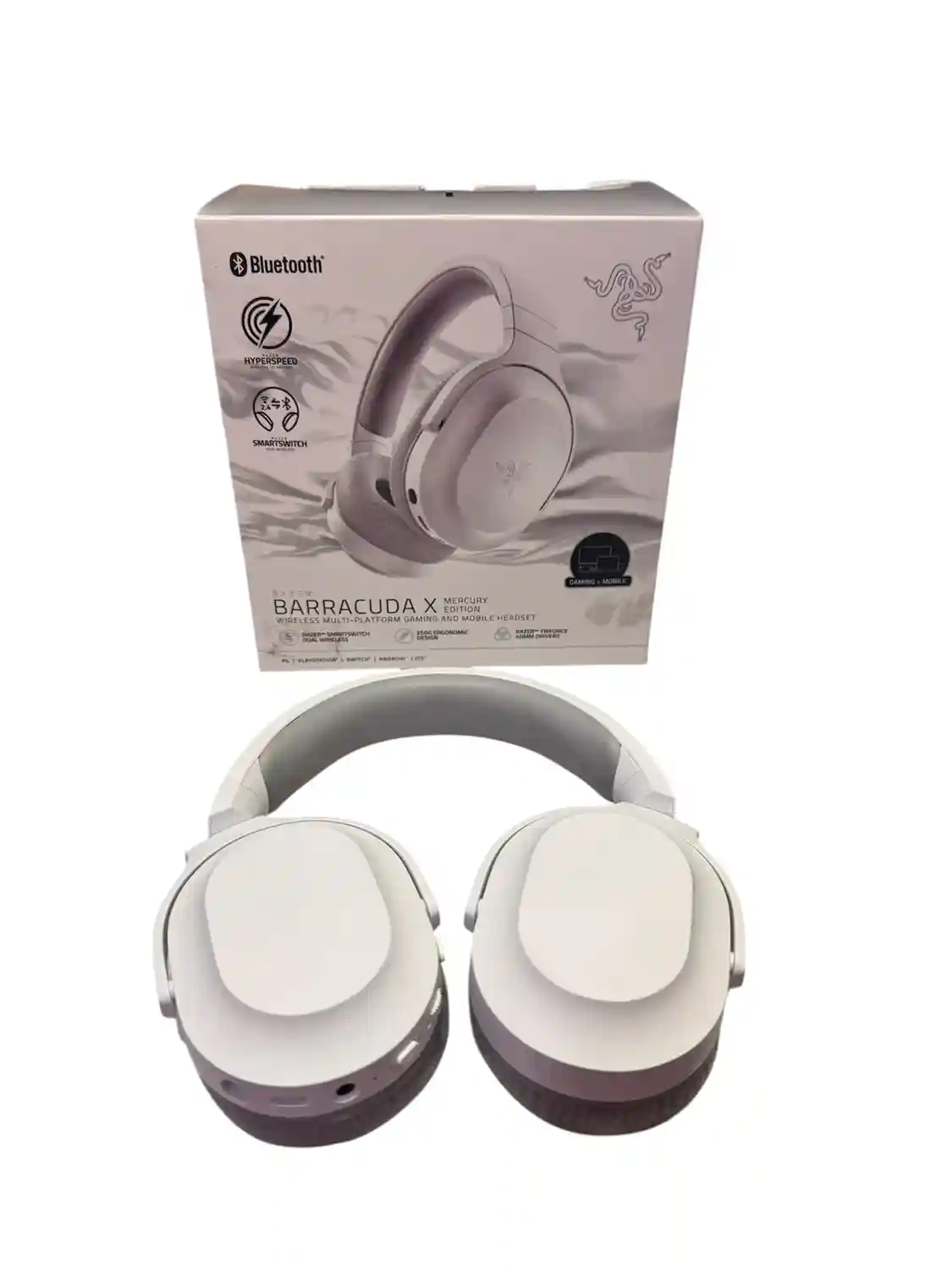 Razer Headset Barracuda X (2022) Wireless Mercury White