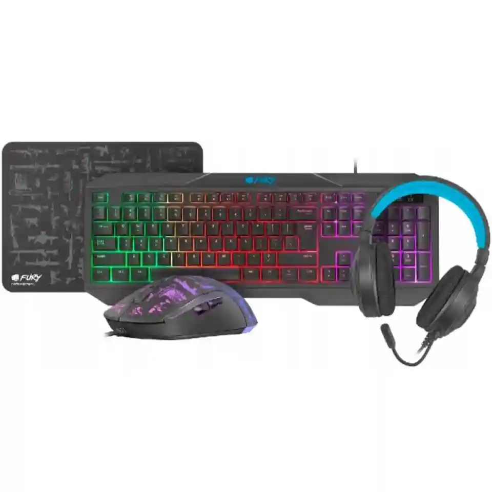 Fury Combo Thunderstreak 3.0 Keyboard+Mouse+Headphones+Mouse Pad+ RU Layout