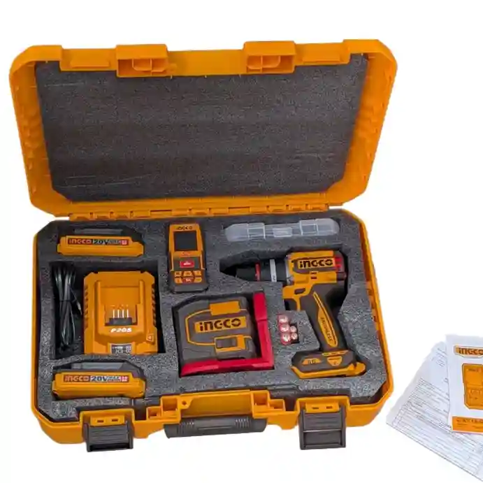 Set din 3 scule cu acumulator 2×2.0Ah INGCO COSLI251001