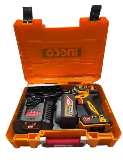 Mașină de înșurubat cu impact cu acumulator INGCO CIWLI42461 42V 2Ah 600Nm