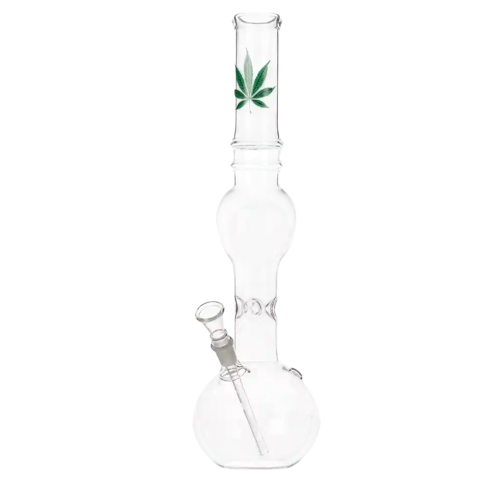 Green Line Glass Bong