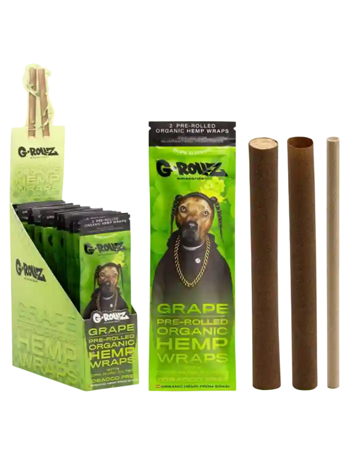 2x Grape Flavoured Pre-Rolled Hemp Wraps