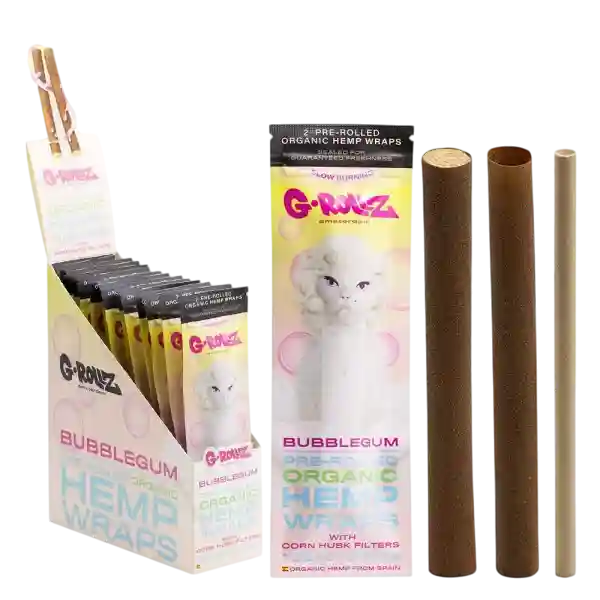 2x Bubblegum Flavoured Pre-Rolled Hemp Wraps – Diamond