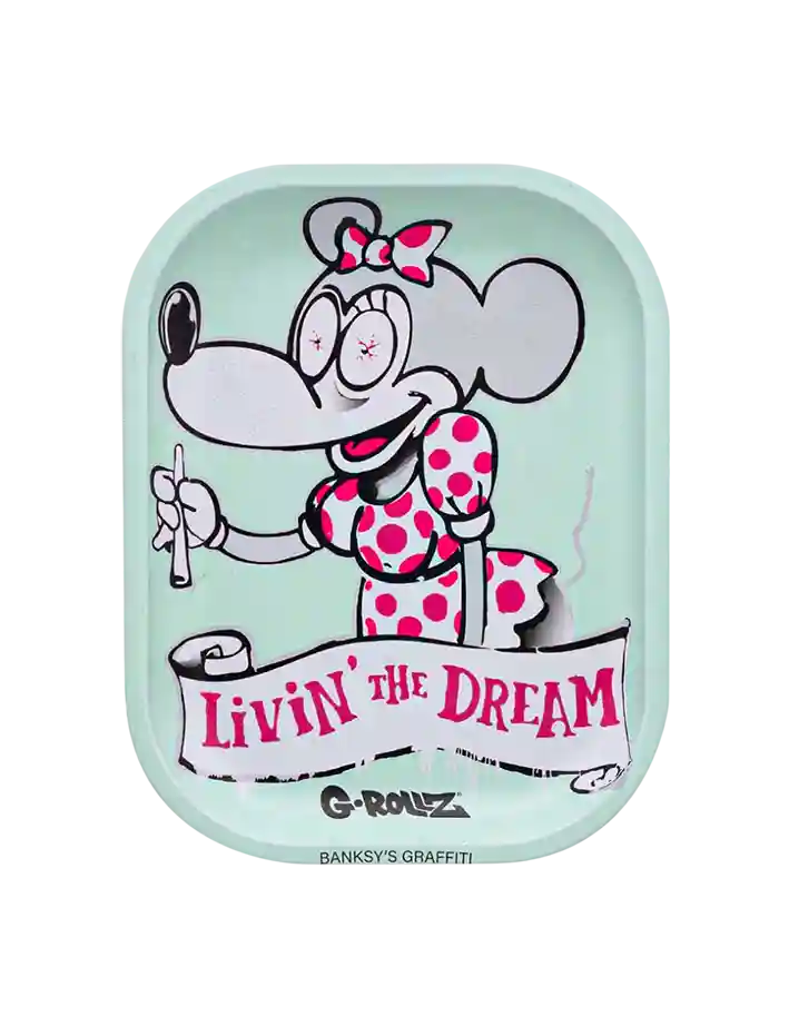 G-Rollz | Banksy’s Graffiti ‘Livin’ the Dream’ Tavă mică 14 x 18cm