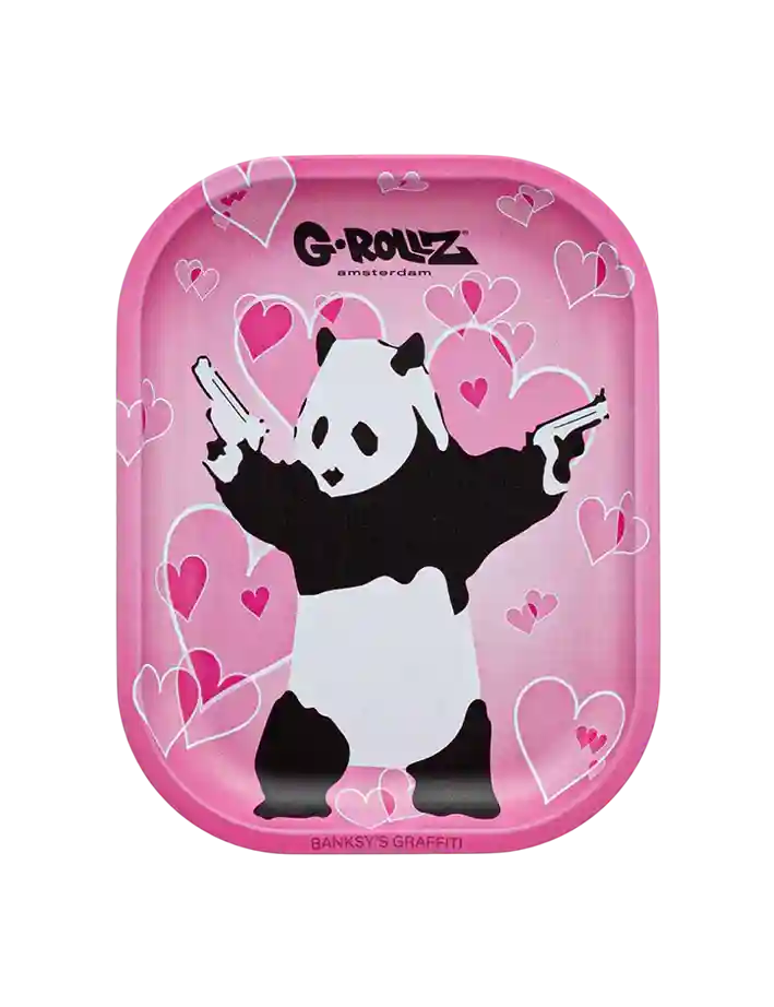 G-Rollz | Banksy’s Graffiti „Panda Gunnin” Tavă mică 14×18 cm