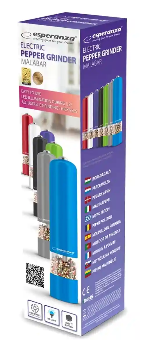 Перечница электрическая Esperanza Malaber White