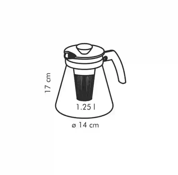 Стеклянный чайник с заваркой TEO