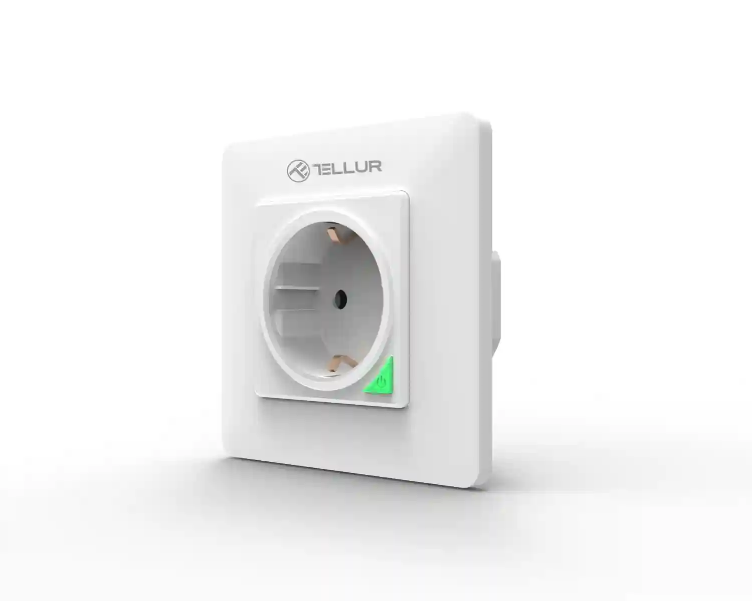 Розетка Wi-Fi, Schuko, 3000 Вт, 16 А, Tellur White TLL331321, совместимая с Amazon Alexa, Google Assistance