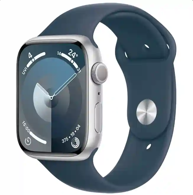 Apple Watch Series 9/ 1.9""/ 45 mm/ Silver - Storm Blue/ MR9E3QR/ A