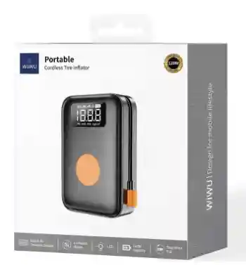 Портативный беспроводной насос для накачивания шин Wiwu Wi-Ai003, черный.
