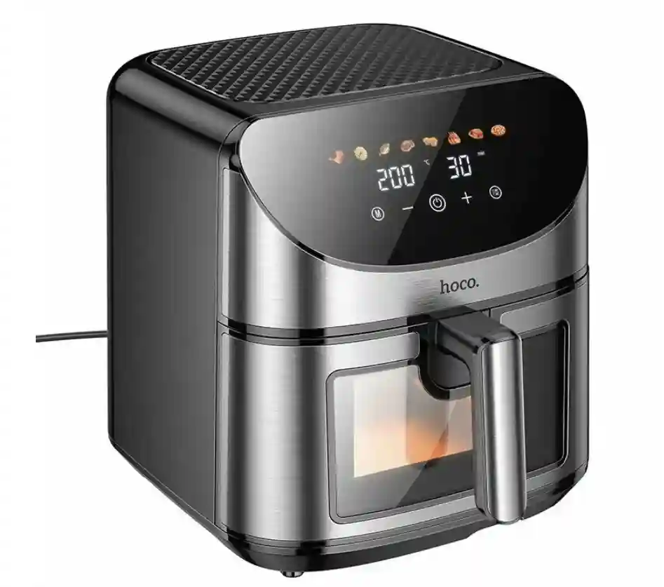 Многофункциональная аэрофритюрница Hoco HJD54A объемом 8 л (ЕС), черная.