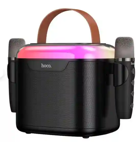 Акустическая система Hoco DS69 Vessel RGB BT с двумя микрофонами, черная.