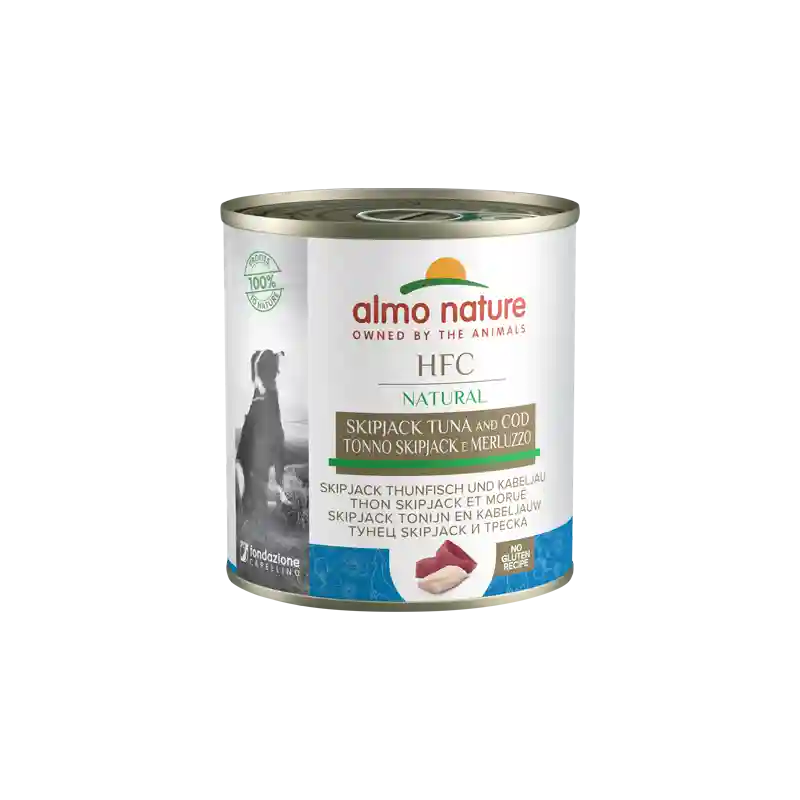 ALMO NATURE Dog HFC Can Natural Skip Jack Tuna and Cod 290g