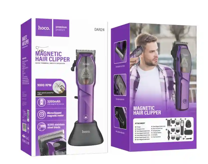 Mașină de tuns profesională DAR24 Taro Magnetic – putere, precizie și autonomie maximă