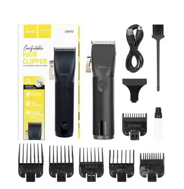 DAR42 Mașină de tuns electrică cu husă din piele prețioasă