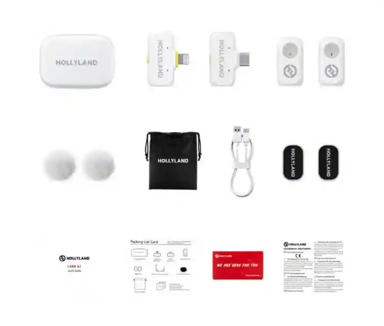 Микрофон Hollyland Lark A1 Combo Alb