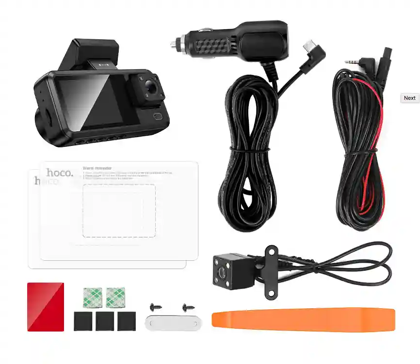 Hoco DV15 Автомобильный видеорегистратор с экраном 2” – черный
-20%
НОВЫЙ