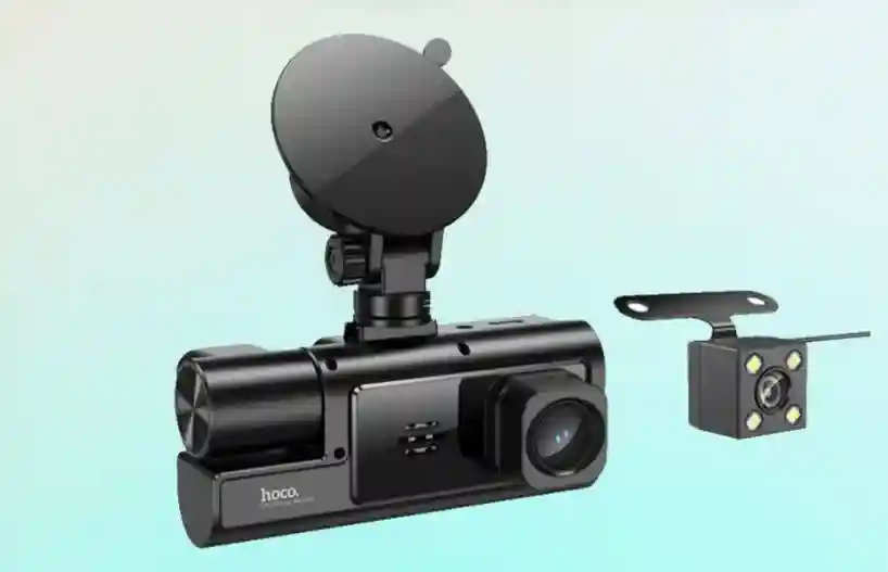 Видеорегистратор Hoco DI60 World с тремя экранами одновременно (версия Wi-Fi), черный