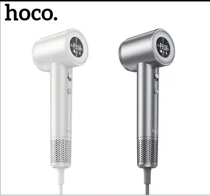 49 Hoco HP10 высокоскоростной фен с отрицательными ионами и цифровым дисплеем (EU), серый