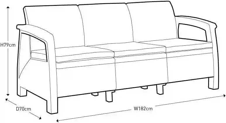 Set de mobilier de grădină NOVARA 4 piese