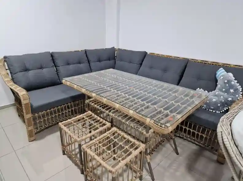 Set de mobilier de grădină AYBUKE colțar 4 piese