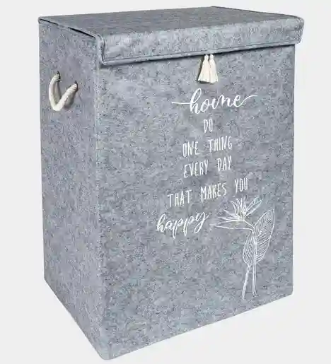 Корзина с крышкой мега 55x41x30 см Серый