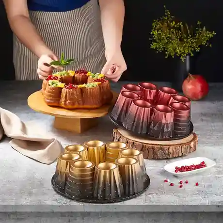 Formă de copt acoperire granit p/u brioșe 26cm, Muff Rosu