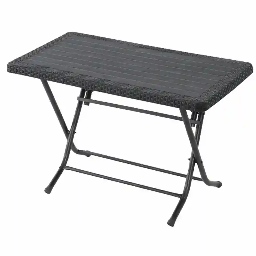 Стол пластиковый на металлических ножках RATTAN 70х120см Антрацит