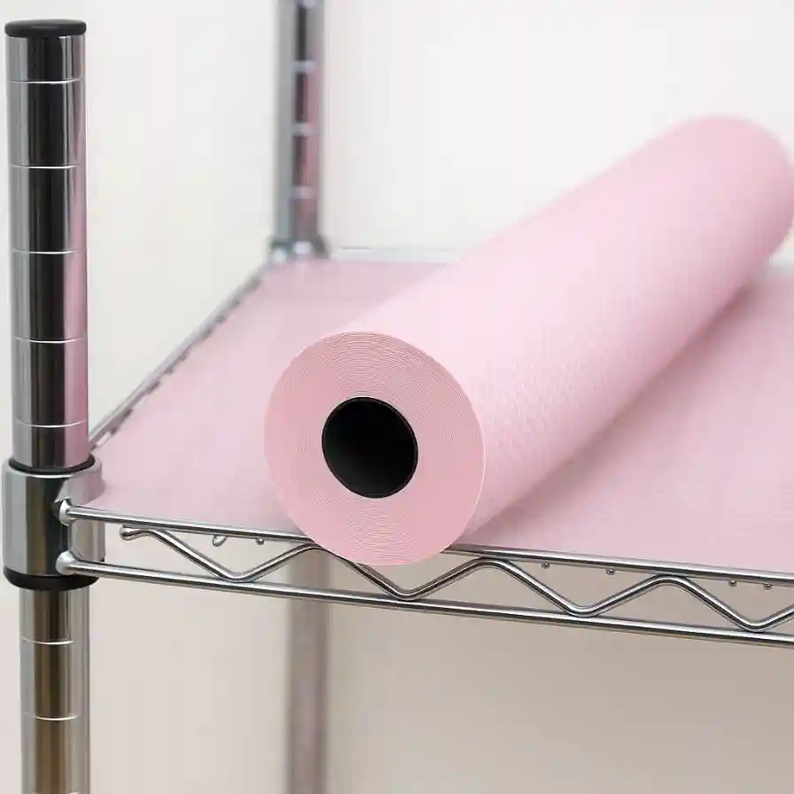 Pelicula color pentru sertare roz 45x1000 cm