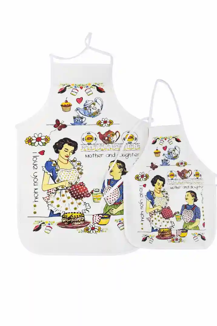 Набор кухонных фартуков мама и дочка 2 шт 50х70/35х55 см Mother and daughter