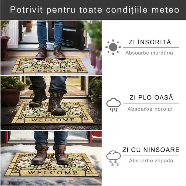 Covor intrare cu print digital 43x69cm 700gr 1