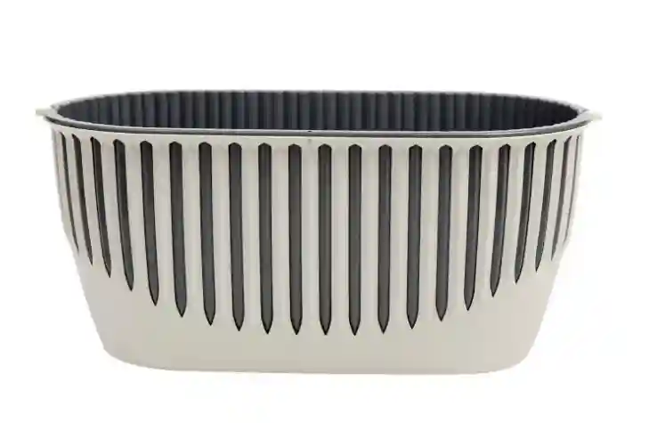 Ghiveci pentru balcon PIANO nr 1 (set 2 in 1) Alb