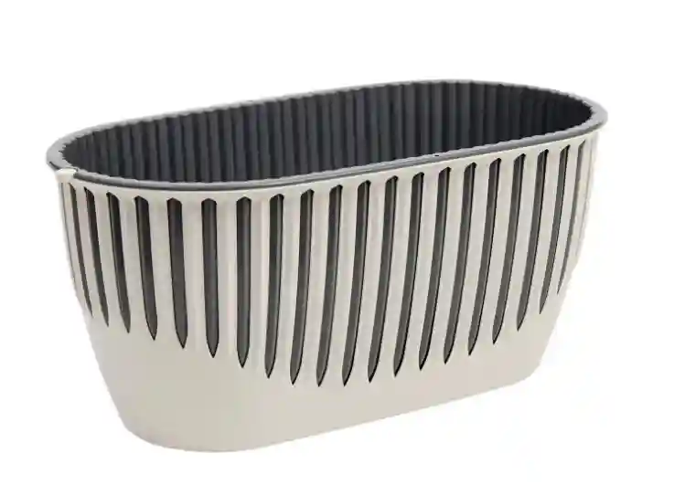 Ghiveci pentru balcon PIANO nr 1 (set 2 in 1) Alb