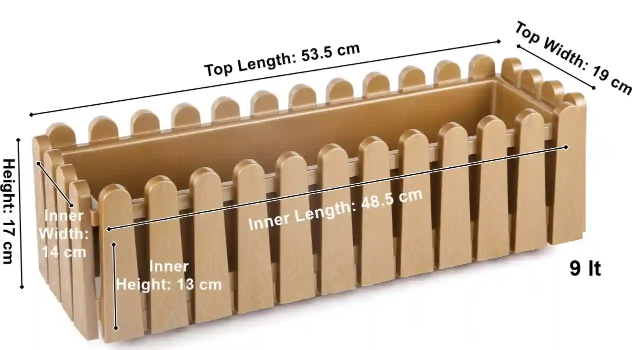 Балконный горшок ISTANBUL №. 2 с сепаратором для слива воды Золотой