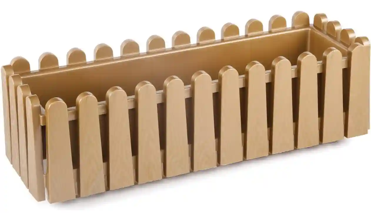 Ghiveci pentru balcon ISTANBUL nr 3 cu separator de drenare apa Auriu