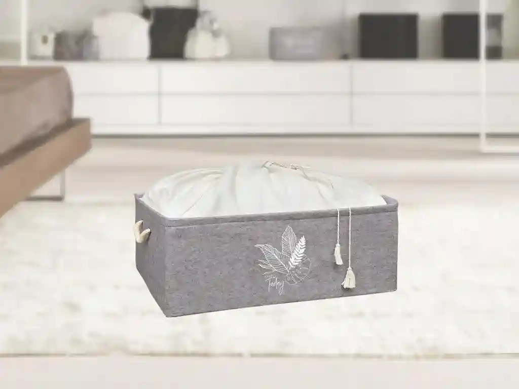 Корзина с сумкой – Мега 55x40x28 см Серый