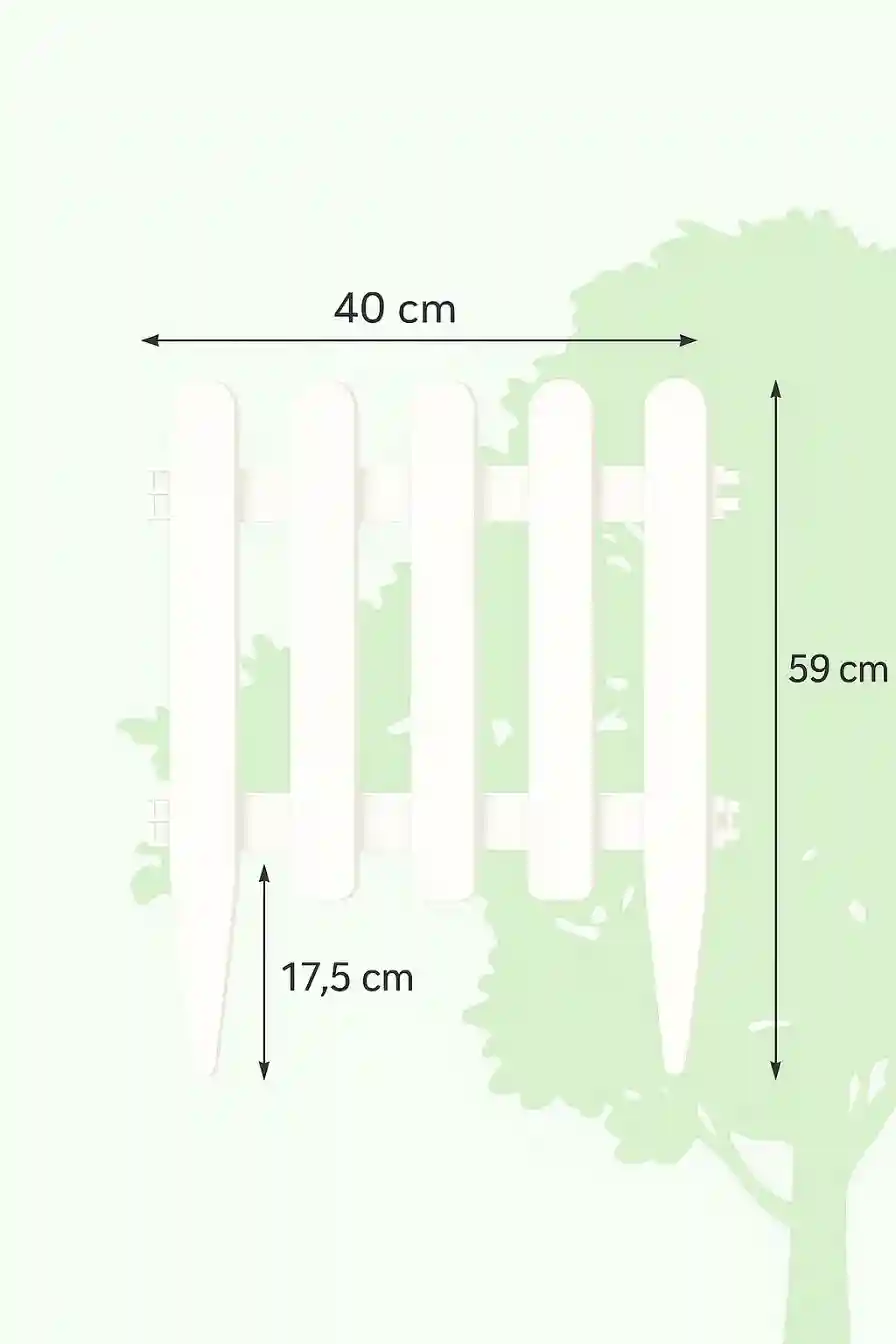 Декоративный садовый забор ISTANBUL Белый камень № 2 (КОМПЛЕКТ 4 ШТ.)