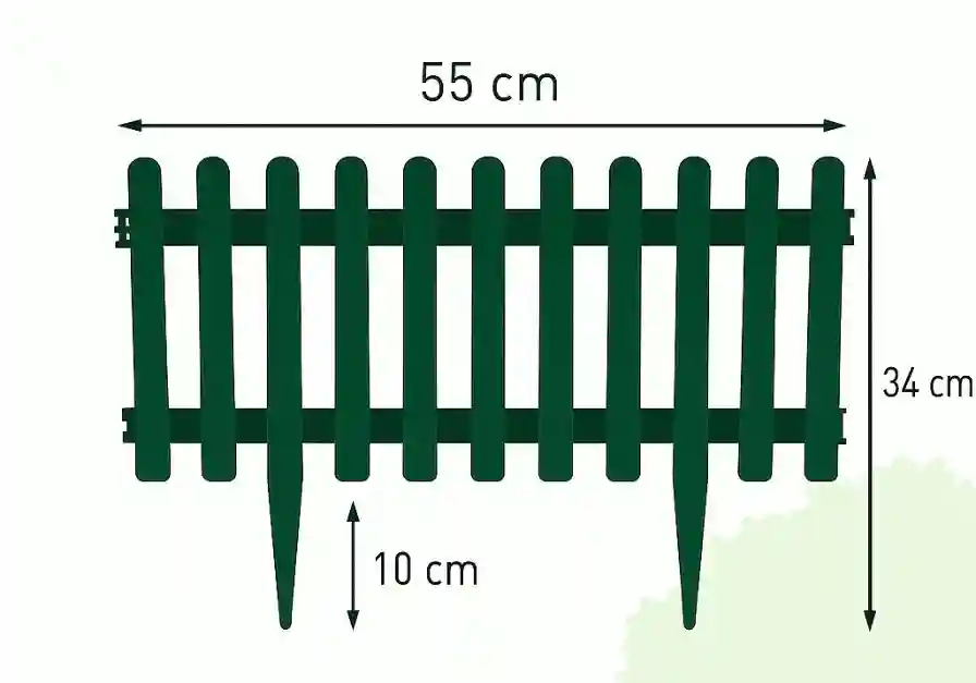 Декоративный садовый забор ISTANBUL Темно-зеленый № 1 (КОМПЛЕКТ 4 ШТ.)
