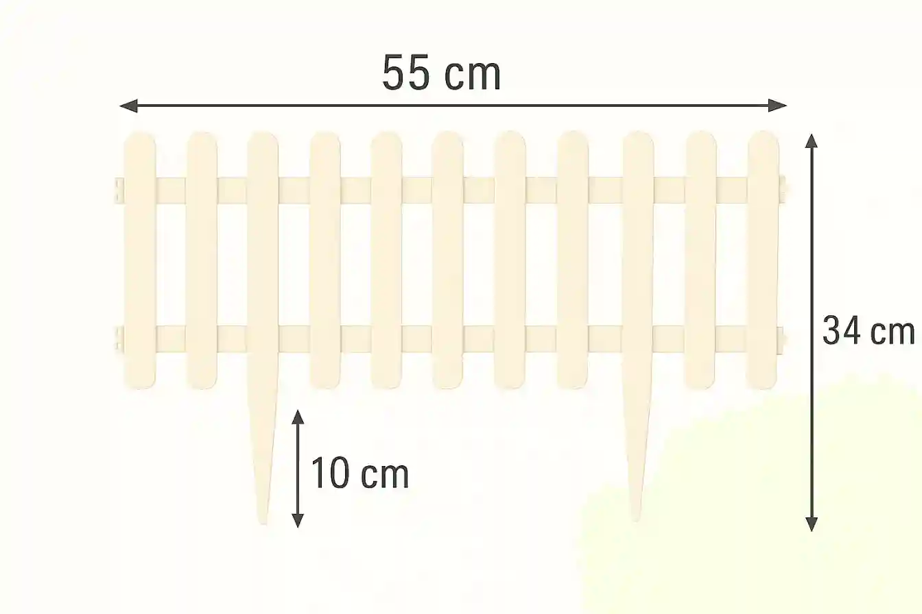 Декоративный садовый забор ISTANBUL Белый камень № 1 (КОМПЛЕКТ 4 ШТ.)