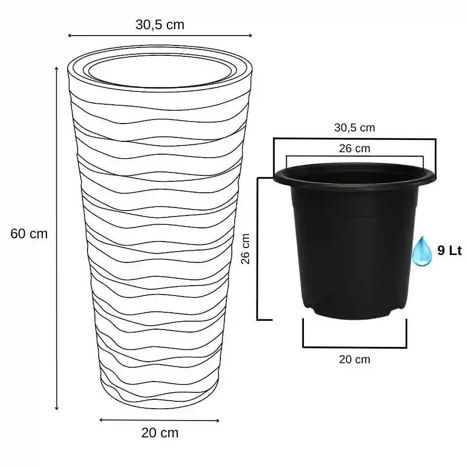 Ghiveci SHORE nr 1 Antracit